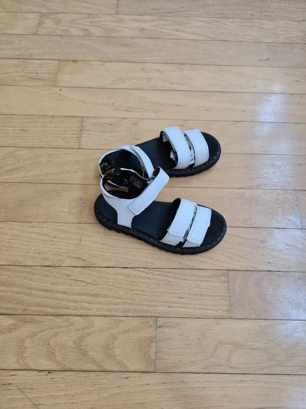 Dr Martens | Klaire J white hydro leather strappy platform sandals | KIDS 3